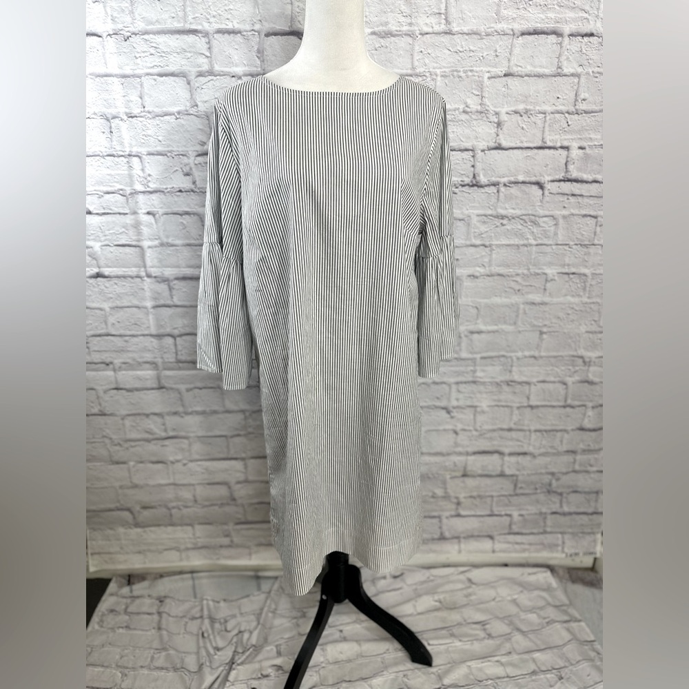 CHAPS‎ Striped Bell Sleeve Shift Dress – Size L (New with Tags)